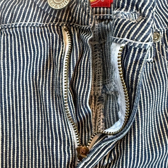 Dickies Striped Blue & white stretch denim Women's Shorts size 9/29 EUC - Picture 2 of 11